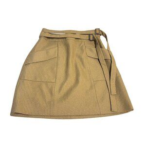 Milin Textured A-Line Mini Skirt in Brown